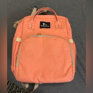 buggybop Coral Backpack Diaper Bag